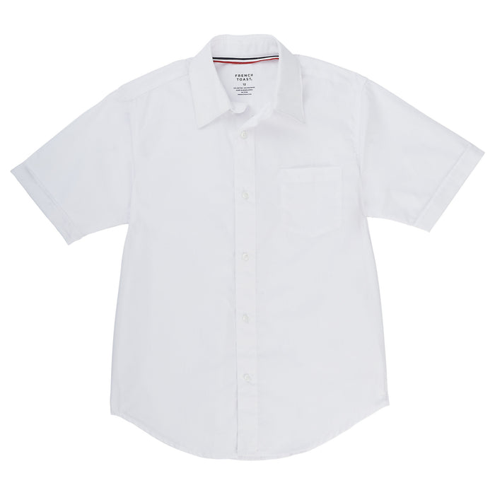 Short Sleeve Dress Shirt with Expandable Collar Husky Sizes (2 Colors)