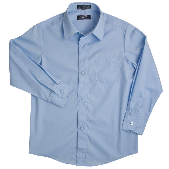 Long Sleeve Dress Shirt with Expandable Collar Husky Sizes (2 Colors)