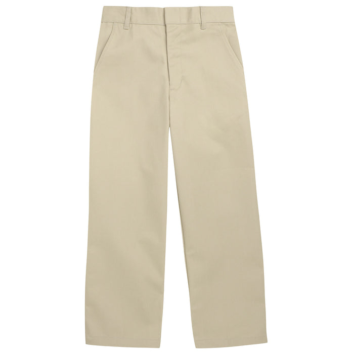 Boys Double Knee Pant (Modern Fit) Flat Front Slim & Husky Sizes (4 Colors)