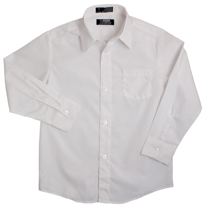 boys husky dress shirt White Knit Dress Shirt Husky Boys 12 / Wide Husky
